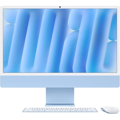 Комп'ютер Apple 24" iMac Retina 4.5K / Apple M4 (10-c/CPU, 10-c/GPU), 16, 256, Silver (MWV13UA/A)