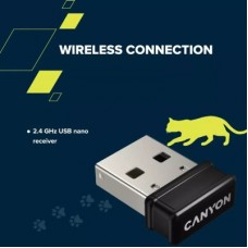 Комплект Canyon HSET-W6 Kitty Edition Wireless UA Violet (CNS-HSETW6VT) - Фото