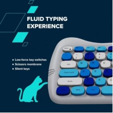 Комплект Canyon HSET-W6 Kitty Edition Wireless UA Blue (CNS-HSETW6BL) - Фото