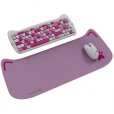 Комплект Canyon HSET-W6 Kitty Edition Wireless UA Pink (CNS-HSETW6PK) - Фото