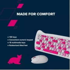 Комплект Canyon HSET-W6 Kitty Edition Wireless UA Pink (CNS-HSETW6PK) - Фото