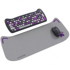Комплект Canyon HSET-W6 Kitty Edition Wireless UA Violet (CNS-HSETW6VT) - Фото