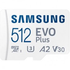 Картка пам'яті Samsung 512 GB microSDXC Class 10 UHS-I U3 V30 A2 EVO Plus+SD Adapte (MB-MC512SA/EU) - Фото