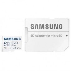 Картка пам'яті Samsung 512 GB microSDXC Class 10 UHS-I U3 V30 A2 EVO Plus+SD Adapte (MB-MC512SA/EU) - Фото