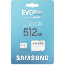 Картка пам'яті Samsung 512 GB microSDXC Class 10 UHS-I U3 V30 A2 EVO Plus+SD Adapte (MB-MC512SA/EU) - Фото