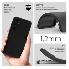 Чохол для мобільного телефона Armorstandart Matte Slim Fit Samsung M35 5G (M356) Camera cover Black (ARM77967) - Фото