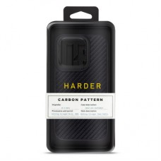 Чохол для мобільного телефона Harder Carbon Pattern Apple iPhone 14 Pro Black (ARM76779) - Фото