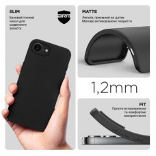 Чохол для мобільного телефона Armorstandart Matte Slim Fit Apple iPhone 16e Camera cover Black (ARM76254) - Фото