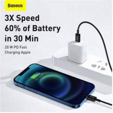 Дата кабель USB-C to Lightning 1.0m 20W Superior Series Black Baseus (CATLYS-A01) - Фото