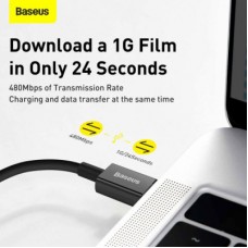 Дата кабель USB-C to Lightning 1.0m 20W Superior Series Black Baseus (CATLYS-A01) - Фото