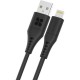 Дата кабель USB 2.0 AM to Lightning 1.2m 2.4A PowerLink-Ai120 black Promate (powerlink-ai120.black)