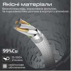 Дата кабель USB-C to MagSafe 3 magcord-140pd.white Promate (magcord-140pd.white) - Фото