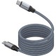 Дата кабель USB-C to USB-C springy.grey Promate (springy.grey)