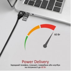 Дата кабель USB 2.0 AM to Lightning + Micro 5P + Type-C pentapower.black Promate (pentapower.black) - Фото