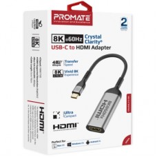 Дата кабель USB-C to HDMI medialink-8k.grey Promate (medialink-8k.grey) - Фото