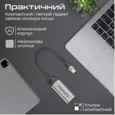 Дата кабель USB-C to HDMI medialink-8k.grey Promate (medialink-8k.grey) - Фото