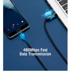 Дата кабель USB 2.0 AM to Micro 5P 0.5m Black Vention (VAS-A08-B050) - Фото