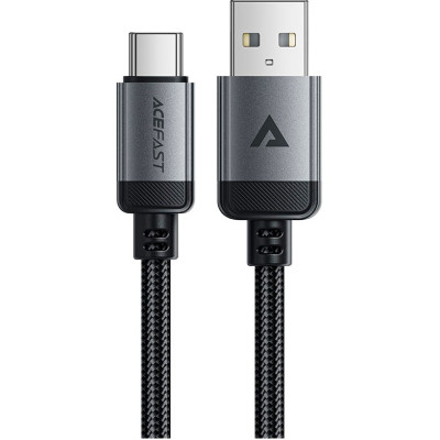 Дата кабель USB 2.0 AM to Type-C 1.2m 3.0 A (18W) C20-04 aluminum alloy Black Acefast (6974316283782)