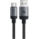 Дата кабель USB 2.0 AM to Type-C 1.2m 3.0 A (18W) C20-04 aluminum alloy Black Acefast (6974316283782)