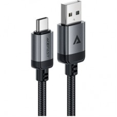 Дата кабель USB 2.0 AM to Type-C 1.2m 3.0 A (18W) C20-04 aluminum alloy Black Acefast (6974316283782) - Фото