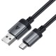 Дата кабель USB 2.0 AM to Type-C 1.2m 3.0 A (18W) C20-04 aluminum alloy Black Acefast (6974316283782)