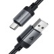 Дата кабель USB 2.0 AM to Type-C 1.2m 3.0 A (18W) C20-04 aluminum alloy Black Acefast (6974316283782)