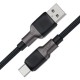 Дата кабель USB 2.0 AM to Type-C 1.2m 3.0 A silicone braid C10-04 Acefast (6974316283126)