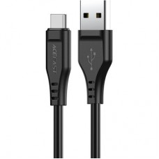Дата кабель USB 2.0 AM to Type-C 1.2m 3.0A TPE C3-04 Black Acefast (6974316280866) - Фото