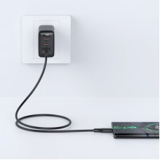 Дата кабель USB 2.0 AM to Type-C 1.2m 3.0A TPE C3-04 Black Acefast (6974316280866) - Фото