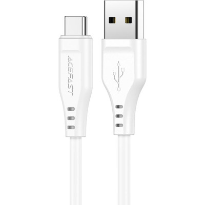 Дата кабель USB 2.0 AM to Type-C 1.2m 3.0 A TPE C3-04 White Acefast (6974316280873)