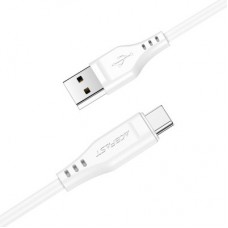 Дата кабель USB 2.0 AM to Type-C 1.2m 3.0 A TPE C3-04 White Acefast (6974316280873) - Фото