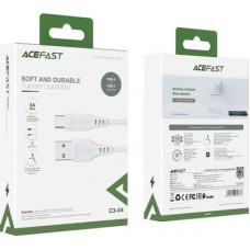 Дата кабель USB 2.0 AM to Type-C 1.2m 3.0 A TPE C3-04 White Acefast (6974316280873) - Фото