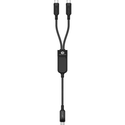Дата кабель USB 2.0 USB-C 2in1 0.8m + sub 0.4m, 100 W, C5-11 Acefast (6974316280149)