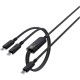 Дата кабель USB 2.0 USB-C 2in1 0.8m + sub 0.4m, 100 W, C5-11 Acefast (6974316280149)