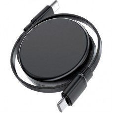 Дата кабель USB-C to USB-C 0.8m 60W dual retraction C13-03 Black Acefast (6974316280132) - Фото
