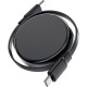 Дата кабель USB-C to USB-C 0.8m 60W dual retraction C13-03 Black Acefast (6974316280132)