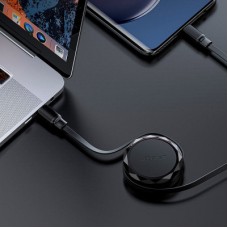 Дата кабель USB-C to USB-C 0.8m 60W dual retraction C13-03 Black Acefast (6974316280132) - Фото