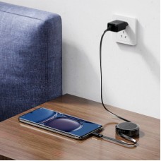 Дата кабель USB-C to USB-C 0.8m 60W dual retraction C13-03 Black Acefast (6974316280132) - Фото