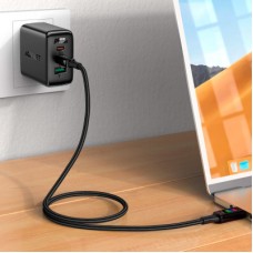 Дата кабель USB-C to USB-C 1.2m 100 W with display C7-03 Acefast (6974316282778) - Фото