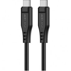 Дата кабель USB-C to USB-C 1.2m 3A TPE C3-03 Black Acefast (6974316280842) - Фото