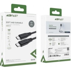 Дата кабель USB-C to USB-C 1.2m 3A TPE C3-03 Black Acefast (6974316280842) - Фото