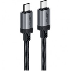 Дата кабель USB-C to USB-C 1.2m 3A aluminum alloy C20-03 Black Acefast (6974316283775) - Фото