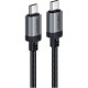 Дата кабель USB-C to USB-C 1.2m 3A aluminum alloy C20-03 Black Acefast (6974316283775)