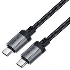 Дата кабель USB-C to USB-C 1.2m 3A aluminum alloy C20-03 Black Acefast (6974316283775) - Фото