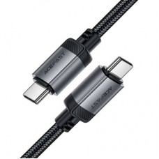 Дата кабель USB-C to USB-C 1.2m 3A aluminum alloy C20-03 Black Acefast (6974316283775) - Фото