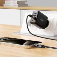Дата кабель USB-C to USB-C 1.2m 60 W digital display C15-03 Black Acefast (6974316283720) - Фото