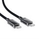 Дата кабель USB-C to USB-C 1.2m 60W stainless steel C12-03 Black Acefast (6974316283317) Дата кабель USB-C to USB-C 1.2m 60W stainless steel C12-03 Black Acefast (6974316283317)