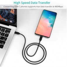 Дата кабель Кабель USB 2.0 Type-C M-M, 0.5 м,чорний Choetech Choetech (CC0001-V4-PE) - Фото