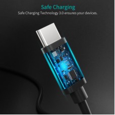 Дата кабель Кабель USB 2.0 Type-C M-M, 0.5 м,чорний Choetech Choetech (CC0001-V4-PE) - Фото