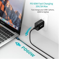 Дата кабель Кабель USB 2.0 Type-C M-M, 0.5 м,чорний Choetech Choetech (CC0001-V4-PE) - Фото